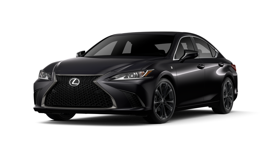 Exterior of the Lexus ES 300h F SPORT Design shown in Caviar.